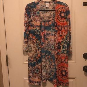 NWOT multi color summer cardigan.